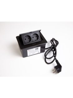    IRODABÚTOR TARTOZÉKOK KONNEKTOR ELOSZTÓ MODULBOX MINI - 2×230V MATT FEKETE