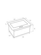  IRODABÚTOR TARTOZÉKOK KONNEKTOR ELOSZTÓ MODULBOX MINI - 1×230V + 2xUSB MATT FEKETE
