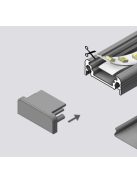 Végzáró LED profilhoz Surface szürke (pár)