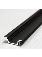 LED profil Groove 10, fekete, 3m