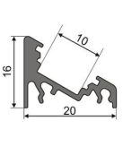 LED profil Corner, fehér, 3m