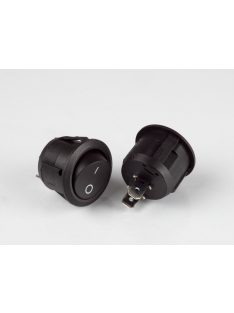 Rocker kapcsoló 6A/250VAC, 20A/12VDC ON-OFF FEKETE