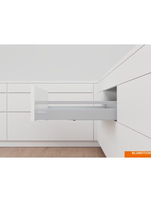 Blum tandembox antaro B 270 Blumotion szürke frontkihúzásos 30 kg magasító korlátos fiókrendszer garnitúra