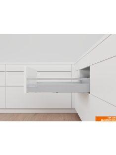   Blum tandembox antaro B 270 Tip-on Blumotion szürke frontkihúzásos 30 kg magasító korlátos fiókrendszer garnitúra 10-20 kg összsúly