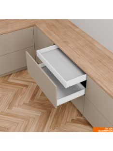   Blum tandembox antaro C 450 Tip-on Blumotion selyemfehér belső magasító korlátos fiókrendszer garnitúra 0-20 kg összsúly
