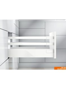   Blum tandembox antaro D - B 270 Tip-on Blumotion selyemfehér frontkihúzásos magasító korlátos fiókrendszer garnitúra 0-10 kg összsúly