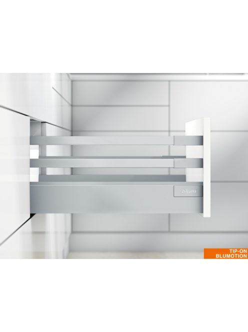 Blum tandembox antaro D - B 300 Tip-on Blumotion szürke frontkihúzásos magasító korlátos fiókrendszer garnitúra 10-20 kg összsúly