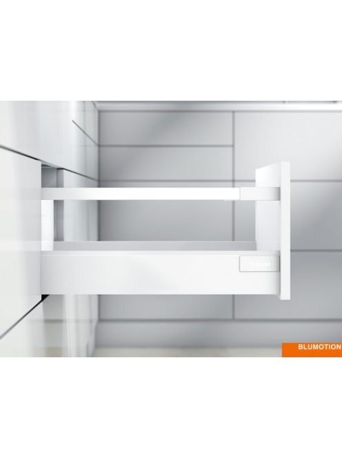 Blum tandembox antaro D - M 600 Blumotion selyemfehér frontkihúzásos 30 kg magasító korlátos fiókrendszer garnitúra