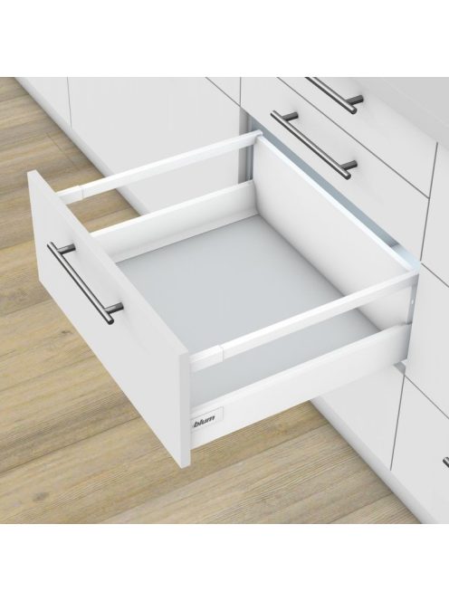 Blum tandembox antaro D - M 350 Blumotion szürke frontkihúzásos 30 kg magasító korlátos fiókrendszer garnitúra
