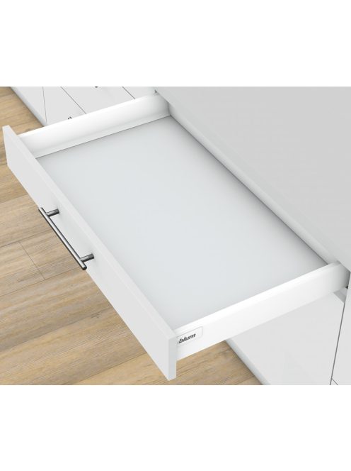 Blum tandembox antaro M 270 Tip-on Blumotion selyemfehér frontkihúzásos telioldalas fiókrendszer garnitúra 0-10 kg összsúly