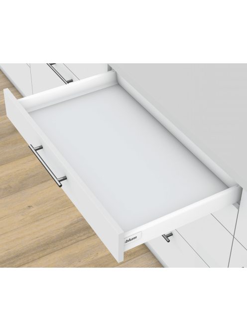 Blum tandembox antaro N 400 Blumotion selyemfehér frontkihúzásos 30 kg telioldalas fiókrend. garn.