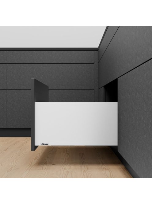 Legrabox pure F 450 Blumotion selyemfehér frontkihúzásos 40 kg fiókrendszer garnitúra