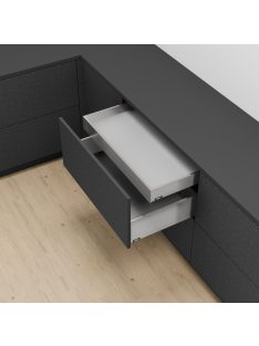   Legrabox pure M 300 Blumotion rozsdamentes ujjlenyomatálló acél belső 40 kg fiókrendszer garnitúra