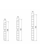 Lábazati előlap 150-es, alu szálcsiszolt matt, 4000 mm hosszúságú