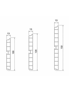   Lábazati előlap 100-as, alu szálcsiszolt matt, 4000 mm hosszúságú 