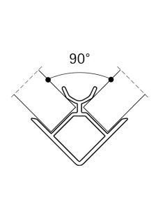   Lábazati előlaphoz 90°-os külső sarok 100-as, fekete matt