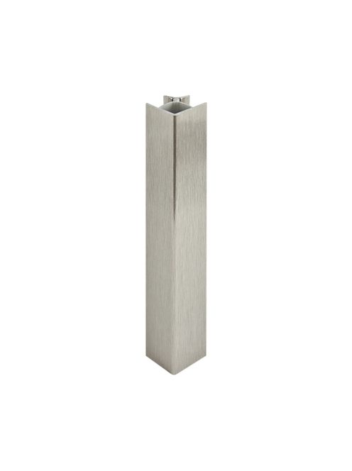 Lábazati előlaphoz 90°-os külső sarok 150-es, inox szálcsiszolt matt