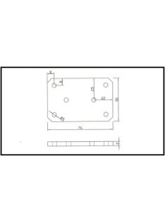6 furatos rögzítő lemez 75*50