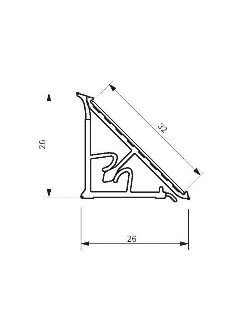 Vízvető I-1010 Alpesi fehér matt 4200 mm-es