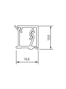 Vízvető négyzetalakú szálcsiszolt aluminium 4200 mm-es