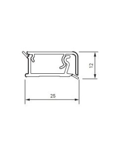 Vízvető Aluminium szögletes kicsi 4200 mm-es